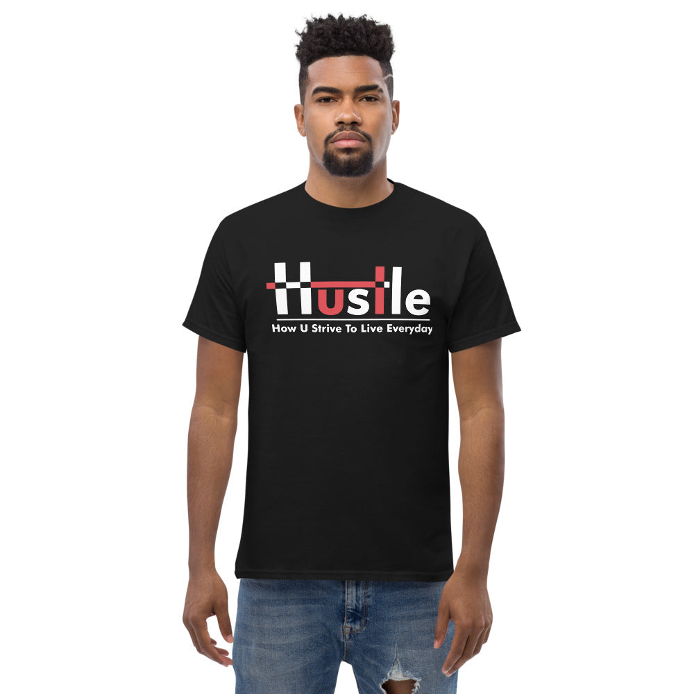 H.U.S.T.L.E How U Strive Everyday - Black T-Shirt