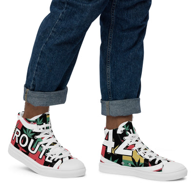 Men’s high top canvas shoes