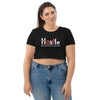 How U Strive To Live Everyday Organic Crop Top - Black