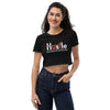 How U Strive To Live Everyday Organic Crop Top - Black