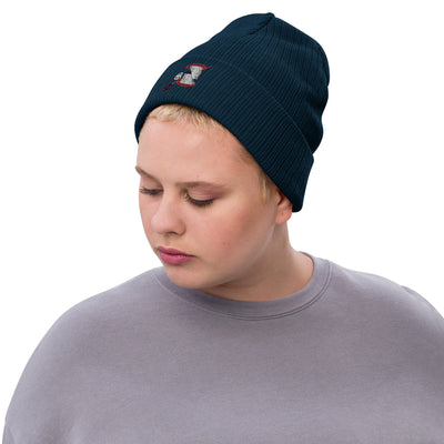 Ribbed knit beanie