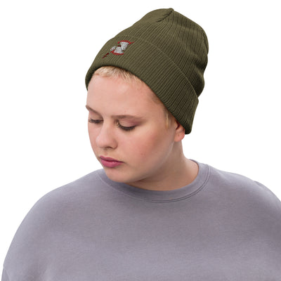 Ribbed knit beanie