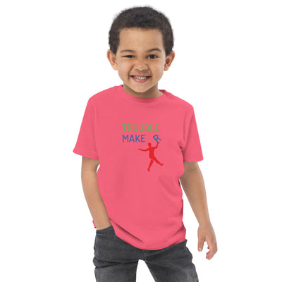 Toddler trouble maker jersey t-shirt