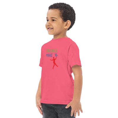 Toddler trouble maker jersey t-shirt