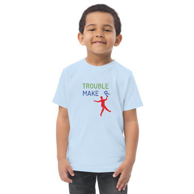 Toddler trouble maker jersey t-shirt