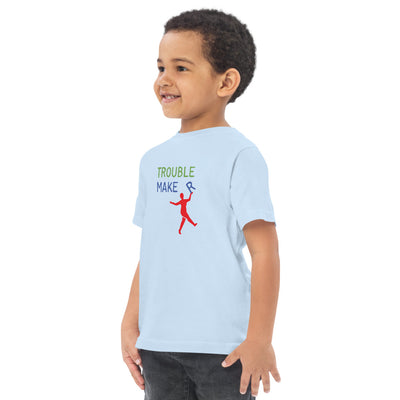 Toddler trouble maker jersey t-shirt