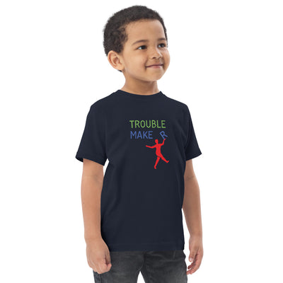 Toddler trouble maker jersey t-shirt