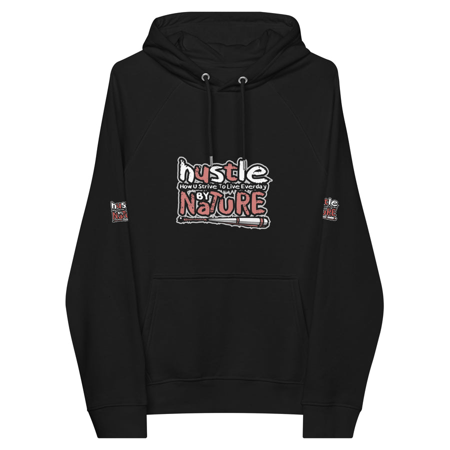 Hustle Nature Unisex eco raglan hoodie