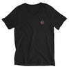 Hustle Logo Unisex Short Sleeve V-Neck T-Shirt - Black