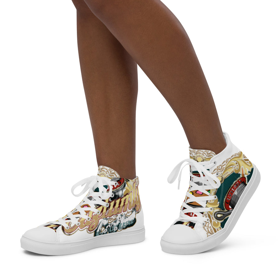 Women’s high top canvas shoes