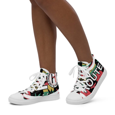 Women’s high top canvas shoes