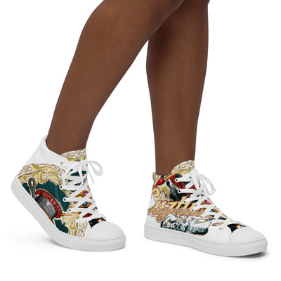 Women’s high top canvas shoes